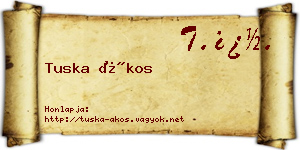 Tuska Ákos névjegykártya