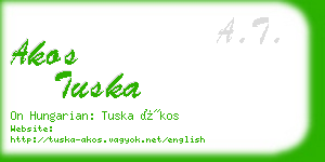 akos tuska business card